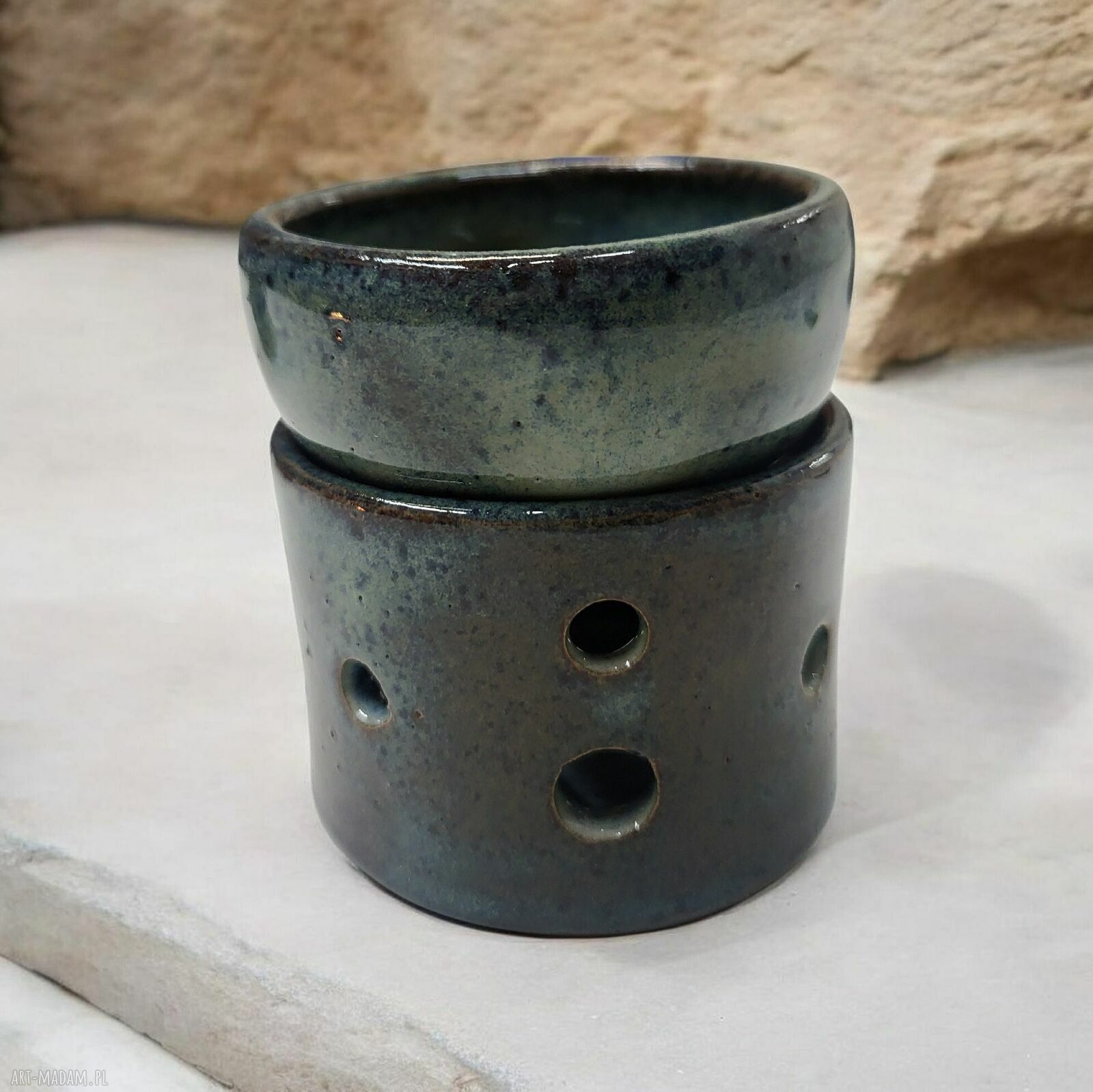 Kominek na wosk - ceramiczny kominek zapachowy do aromaterapii (Art by Leika)