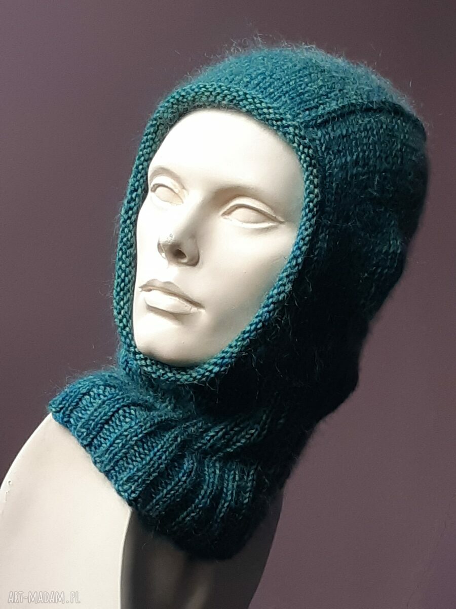Kominiarka 100% merino Malabrigo szmaragdowa dla Bianki - rezerwacja