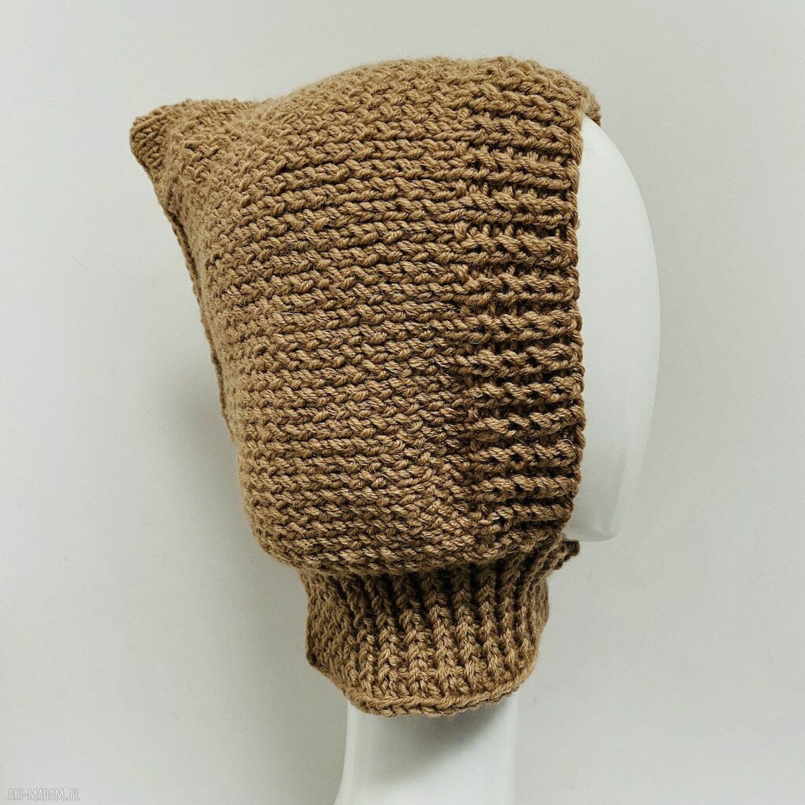Balaclava kominiarka kaptur zamiast czapki z wełną merino