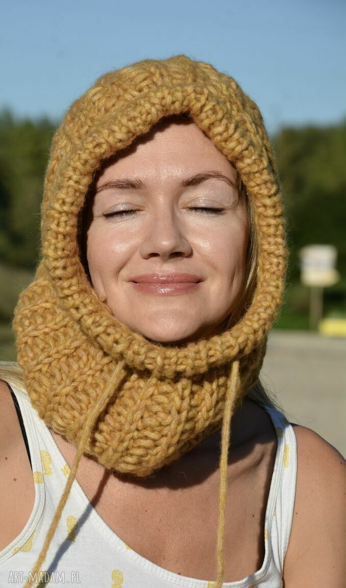 Kominiarka handmade z alpaki i merynos - sweter oversize