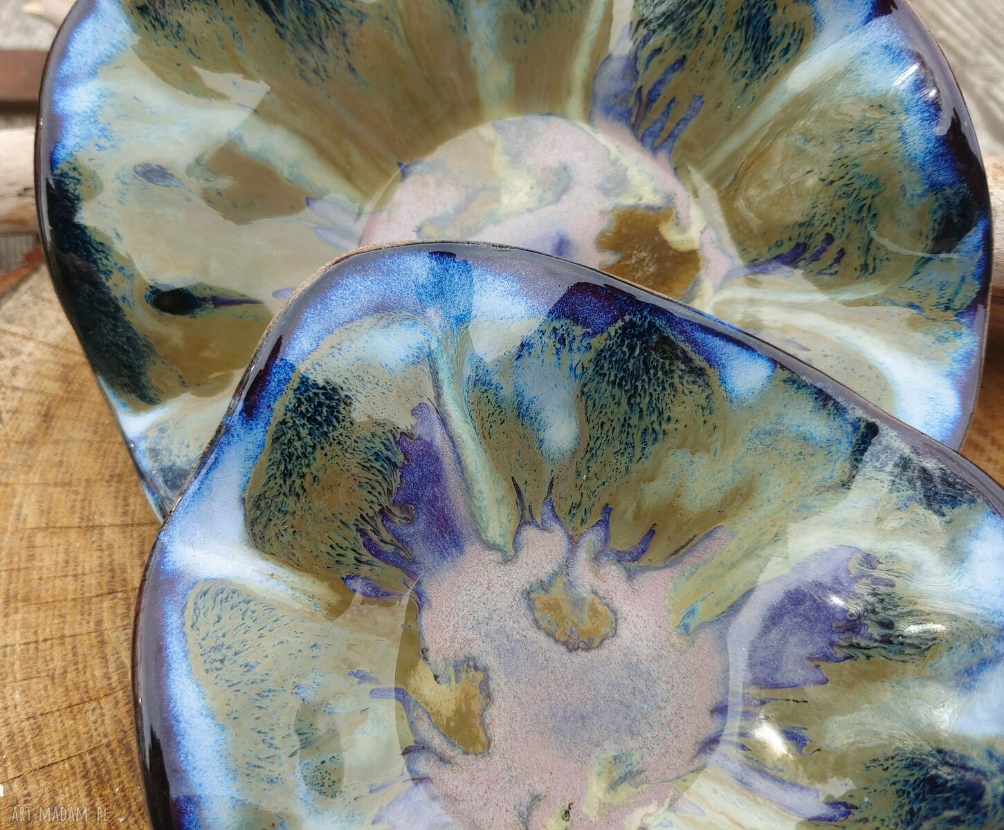Komplet ceramicznych misek c660 z motywem ważek