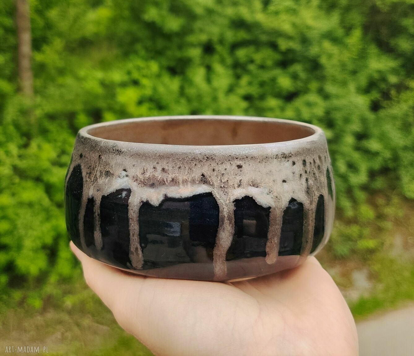 Komplet ceramicznych misek (c491) - ręcznie toczona kamionka na prezent