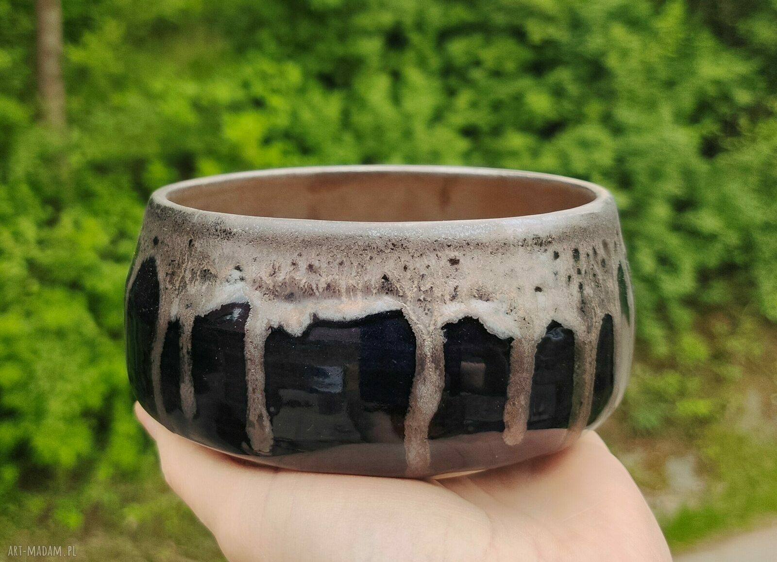 Komplet ceramicznych misek (c491) - ręcznie toczona kamionka na prezent