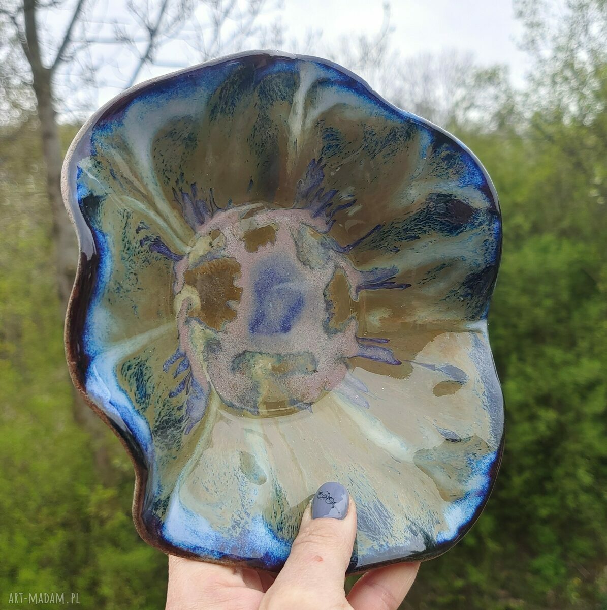 Komplet ceramicznych misek c660 z motywem ważek