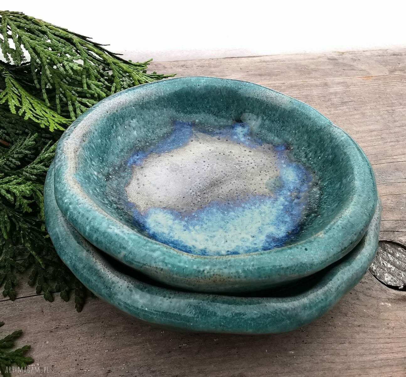 Komplet ceramicznych miseczek Shiraja (c420) - kamionka handmade do dipów i małych przekąsek