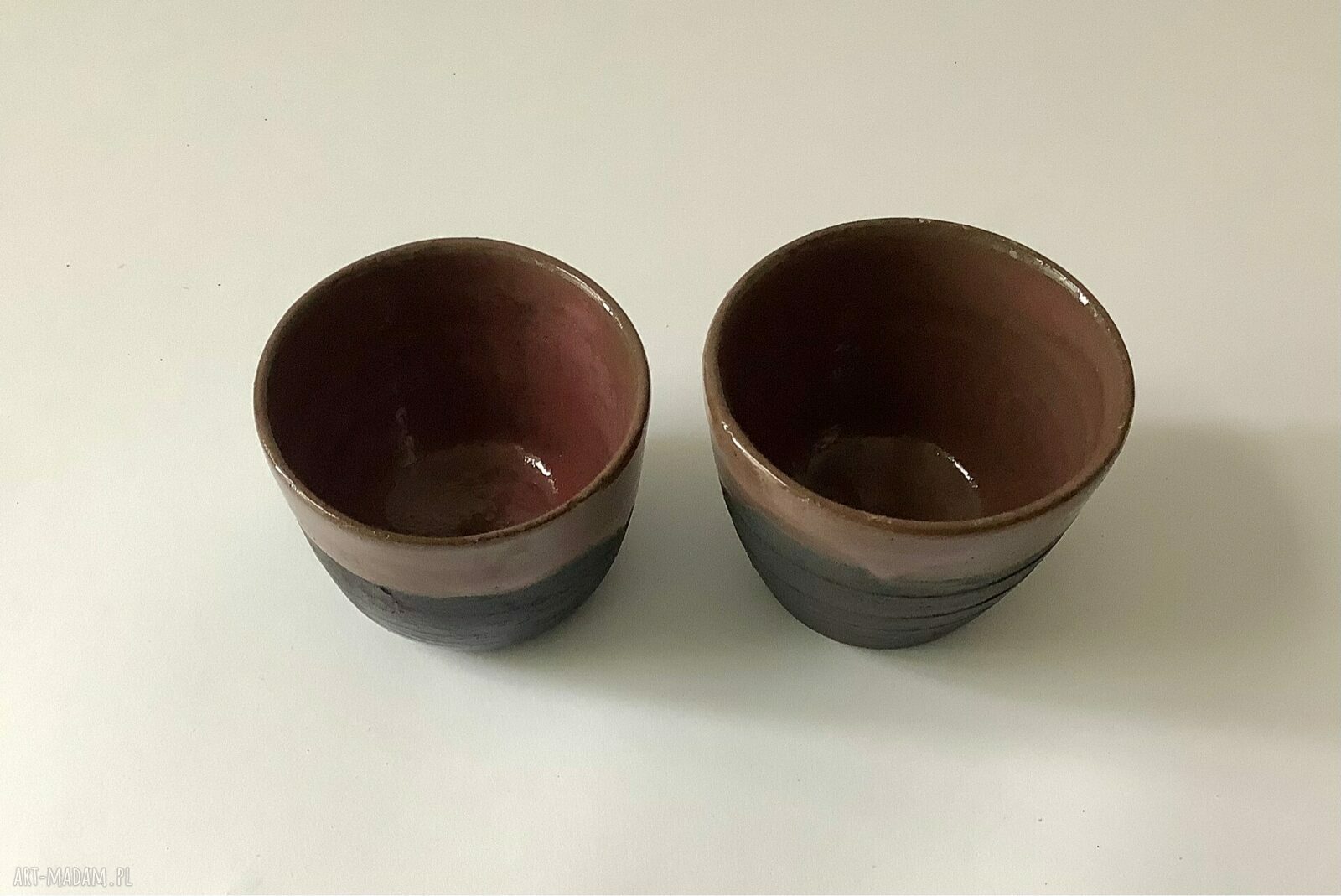 Komplet dwóch ceramicznych czarek dla dwojga