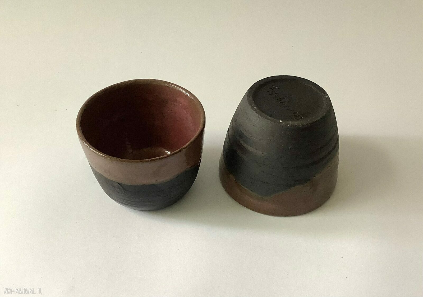 Komplet dwóch ceramicznych czarek dla dwojga