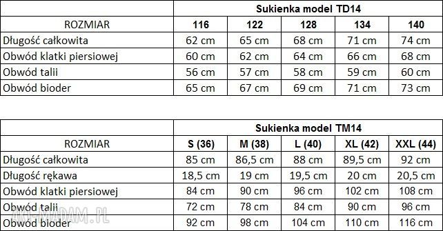 Komplet dla mamy i córki - czerwona letnia sukienka odcinana pod biustem Tessita