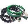 zielone bransoletki kamienie emerald and black vol. 8 /15.11.20/