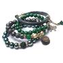 zestaw bransoletki zielone emerald and grey vol. 6 /30.11.21/