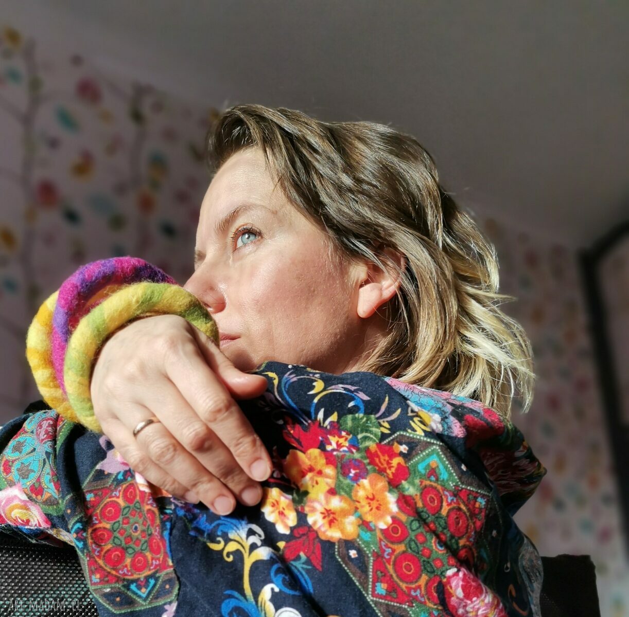 Komplet filcowanych bransoletek Boho Etno - ręcznie robiony Box x1