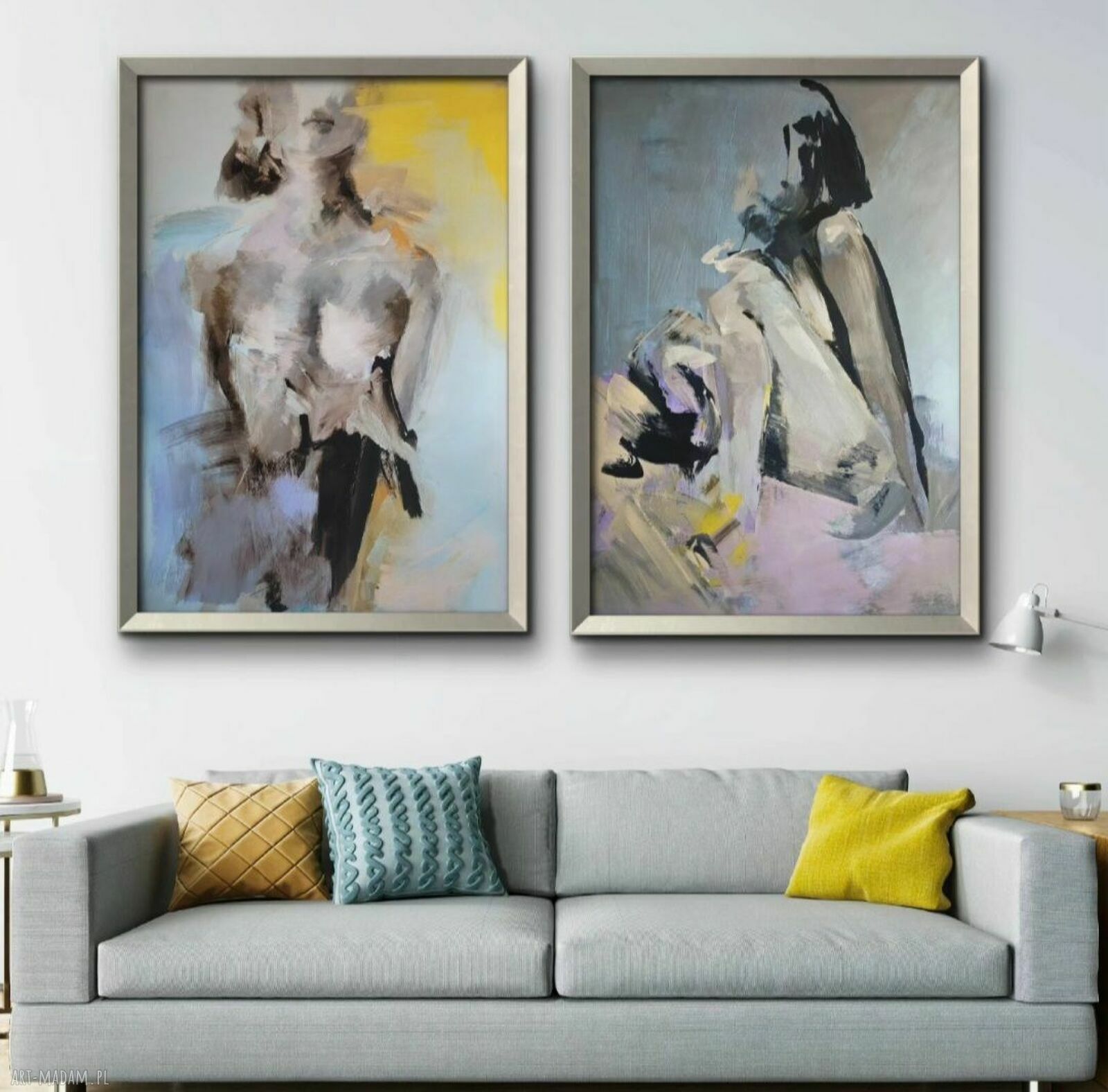 Komplet inkografii 70x50 Kobieta - duży obraz 50x70 cm