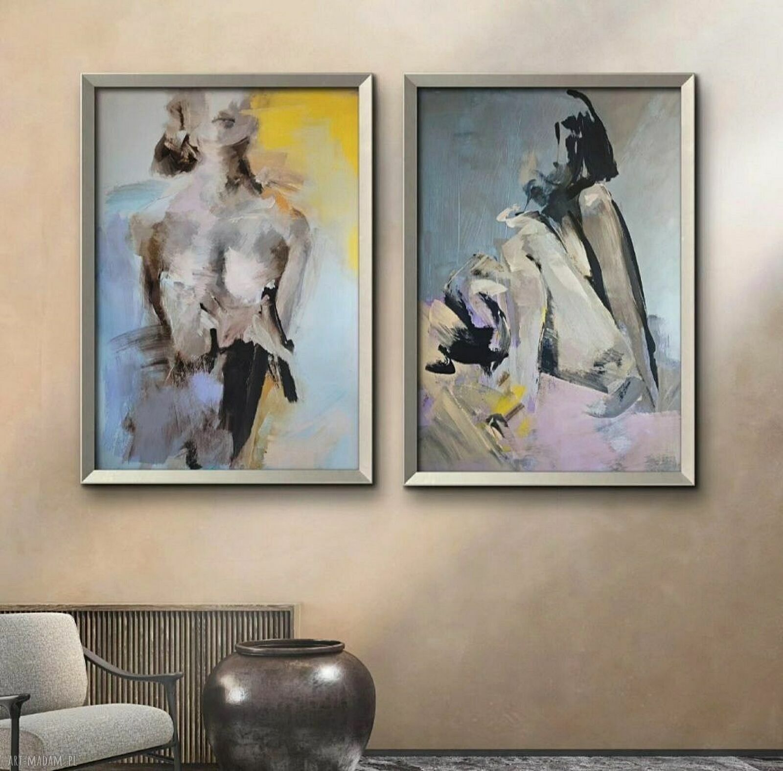 Komplet inkografii 70x50 Kobieta - duży obraz 50x70 cm