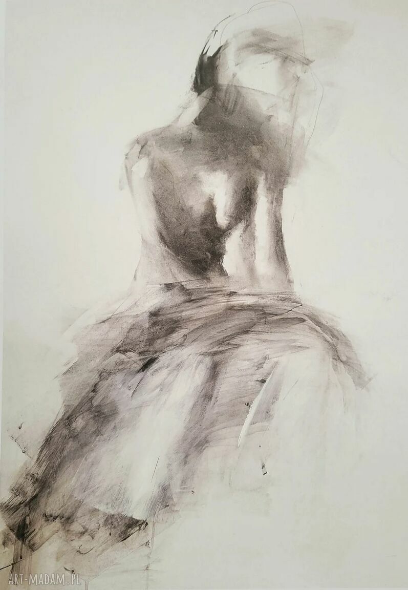 Komplet inkografii 40x57 cm Louka - czarno-biała grafika fine art
