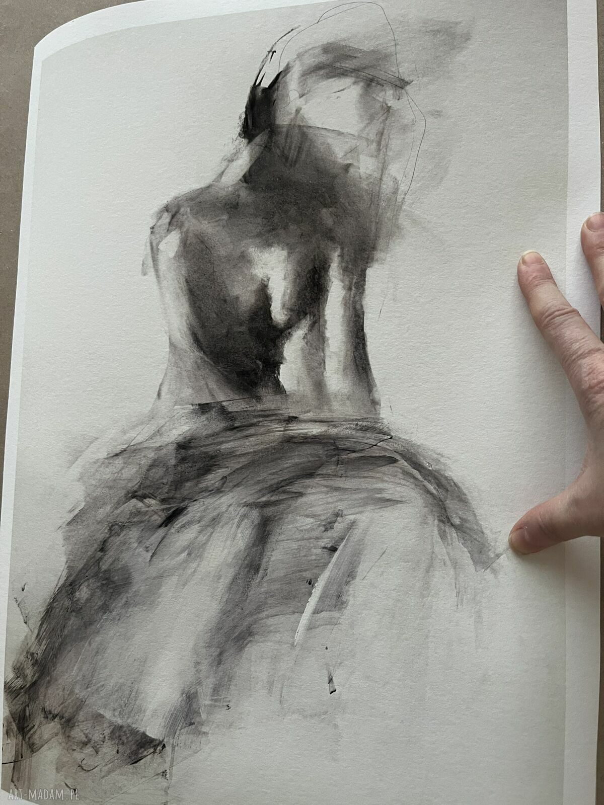 Komplet inkografii 40x60 Louka - trzy obrazy z kobietą do salonu i sypialni