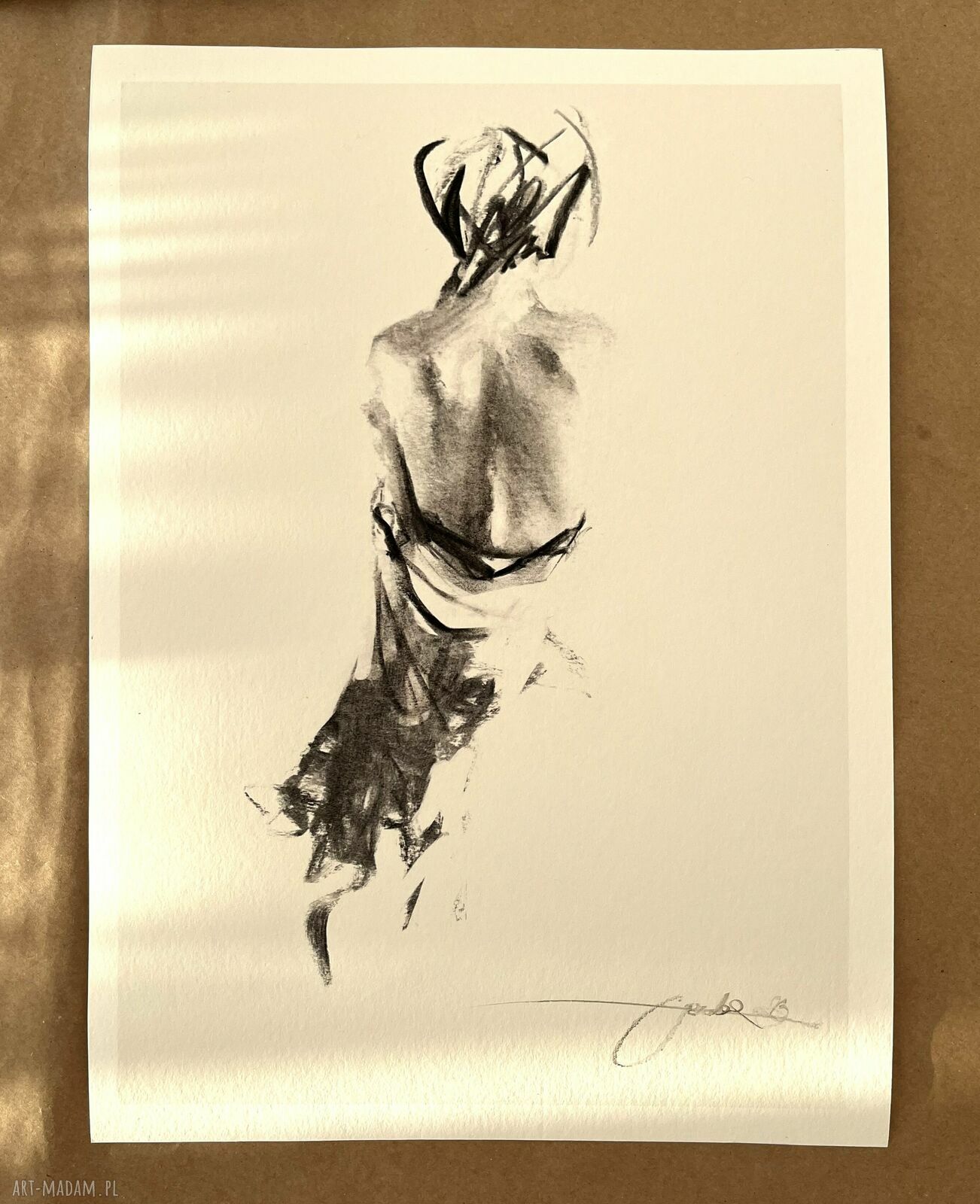 Komplet inkografii Kobieta 50x70 cm - duży obraz do salonu i sypialni