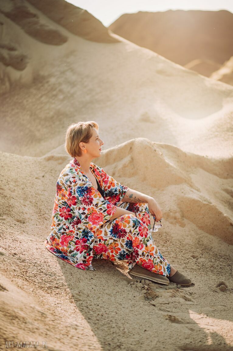 ubrania: Komplet letni kwietna łaka 2 ręcznie robione