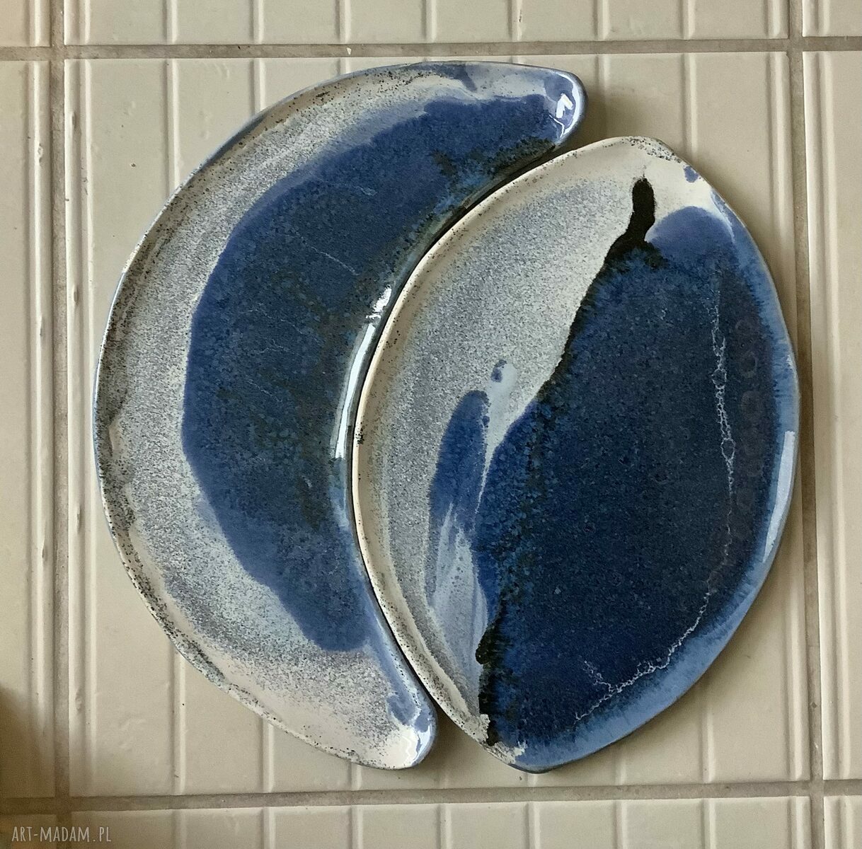 Komplet 'Luna 7' - patera ceramiczna 2 części