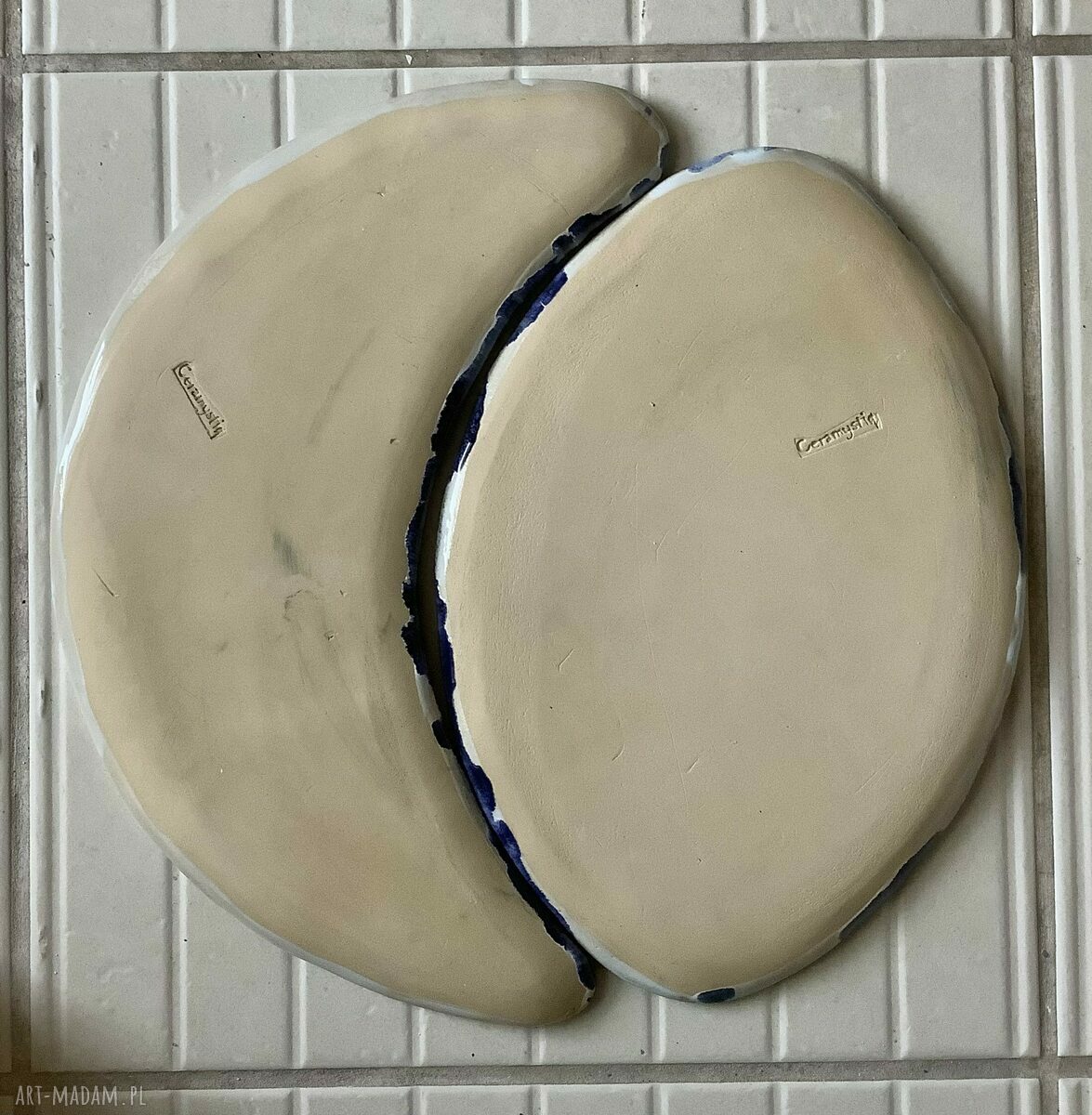 Patera ceramiczna Luna 5 - komplet 2-częściowy do deseru
