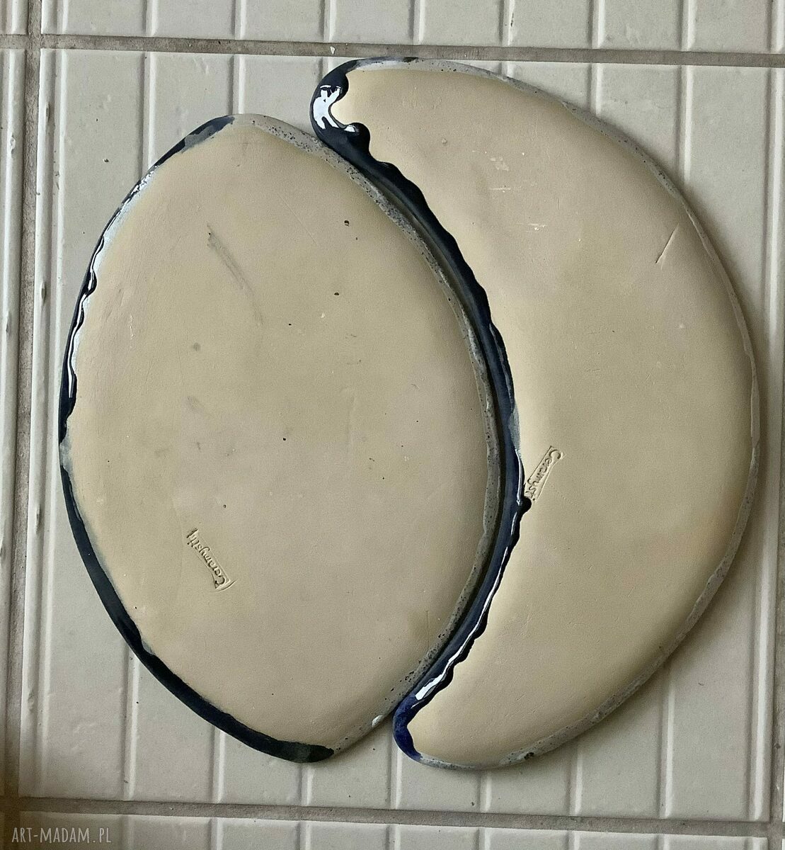 Komplet Luna 6 - ceramiczna patera do deseru i przystawek