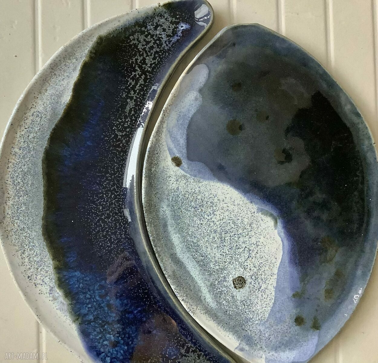 Komplet ceramicznych pater 'Luna 8' - ręcznie robiona ceramika Ceramystiq studio