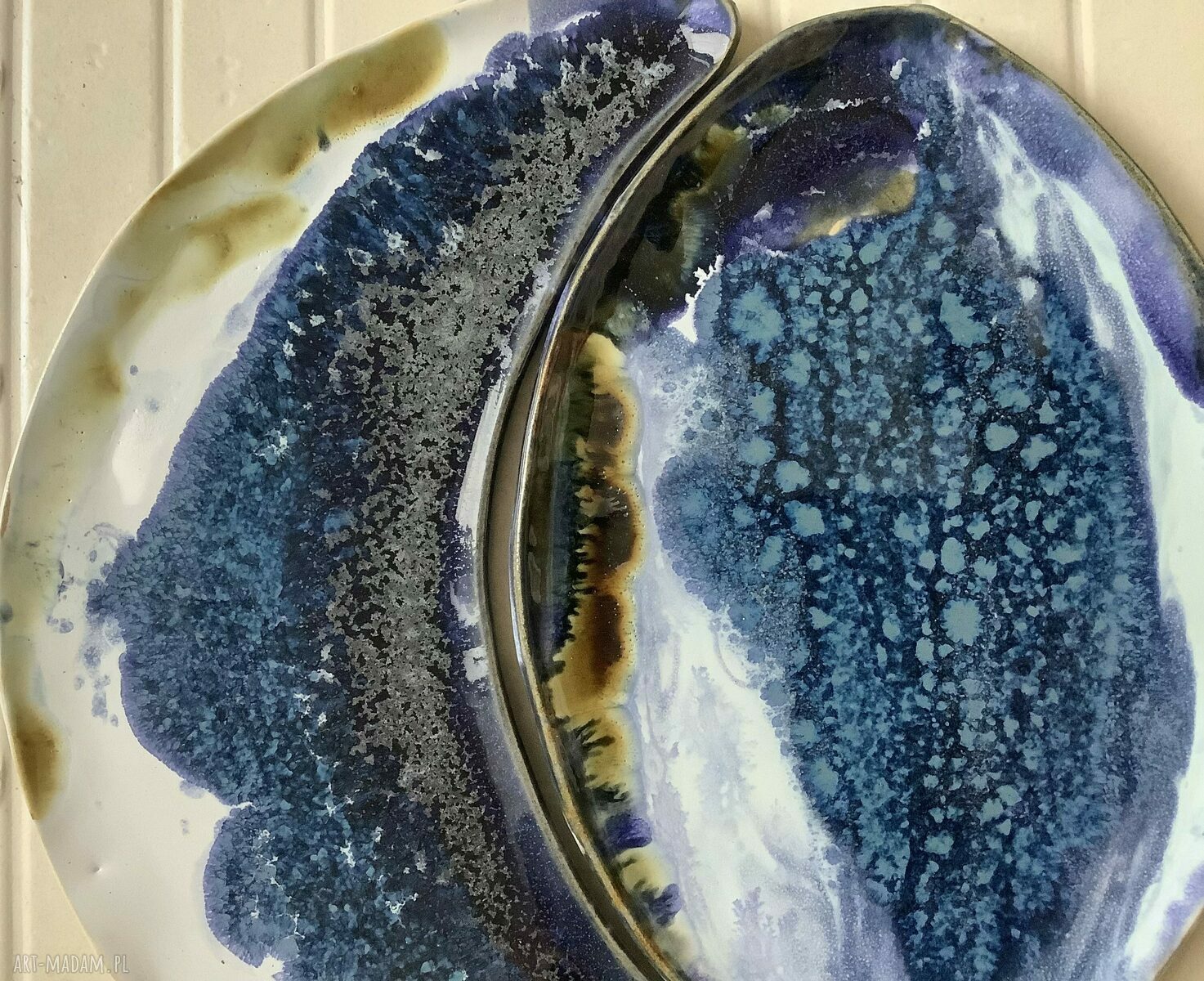 Patera ceramiczna Luna 5 - komplet 2-częściowy do deseru
