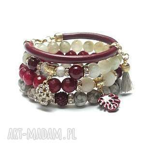 marsala and grey 6-11-20 set - szare bransoletki