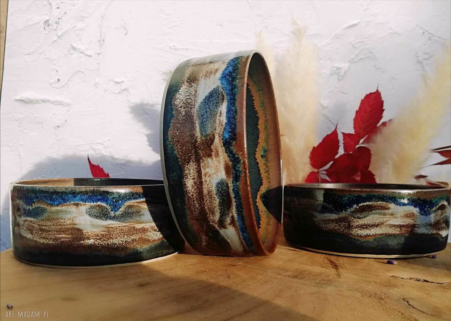 Komplet miseczek Gaia - ceramiczna wariacja (zestaw 3 szt.)