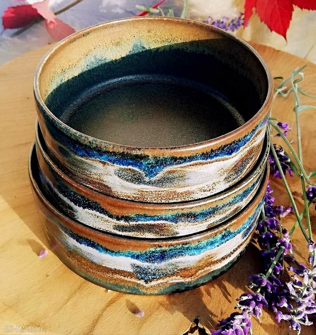 Komplet miseczek Gaia - ceramiczna wariacja (zestaw 3 szt.)