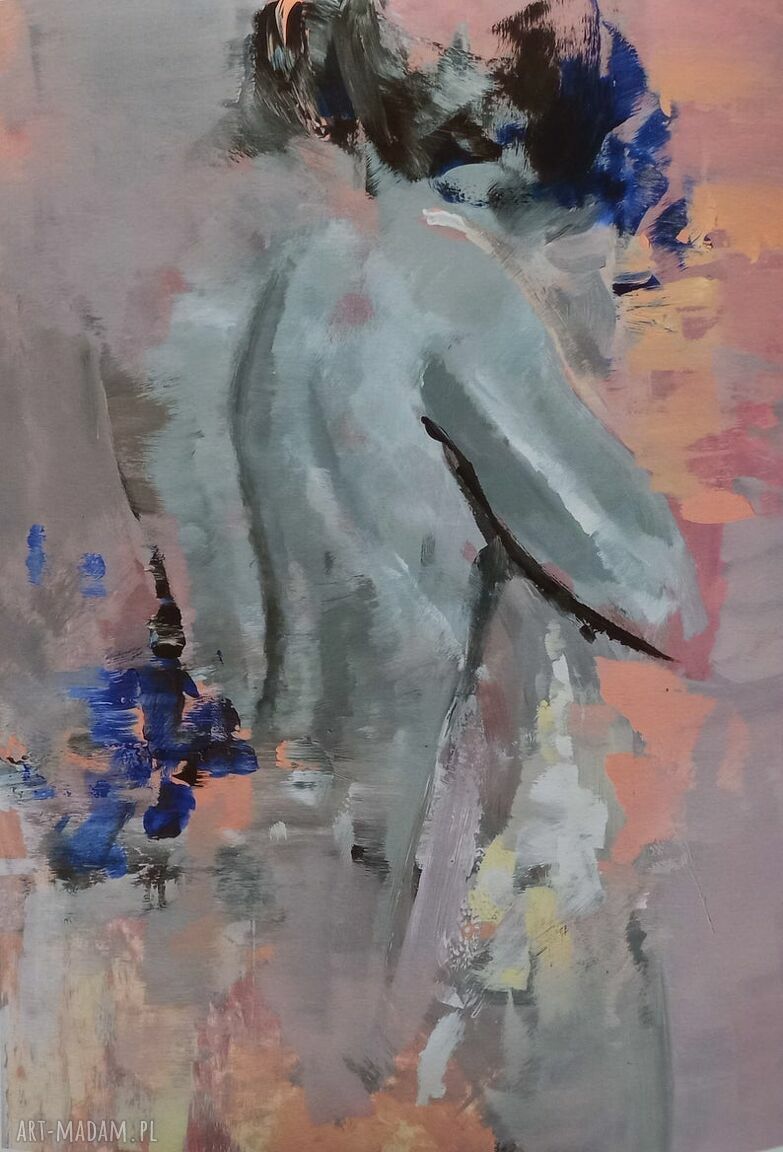 Zmysłowy komplet obrazów 57x39 - pastelowa grafika do salonu
