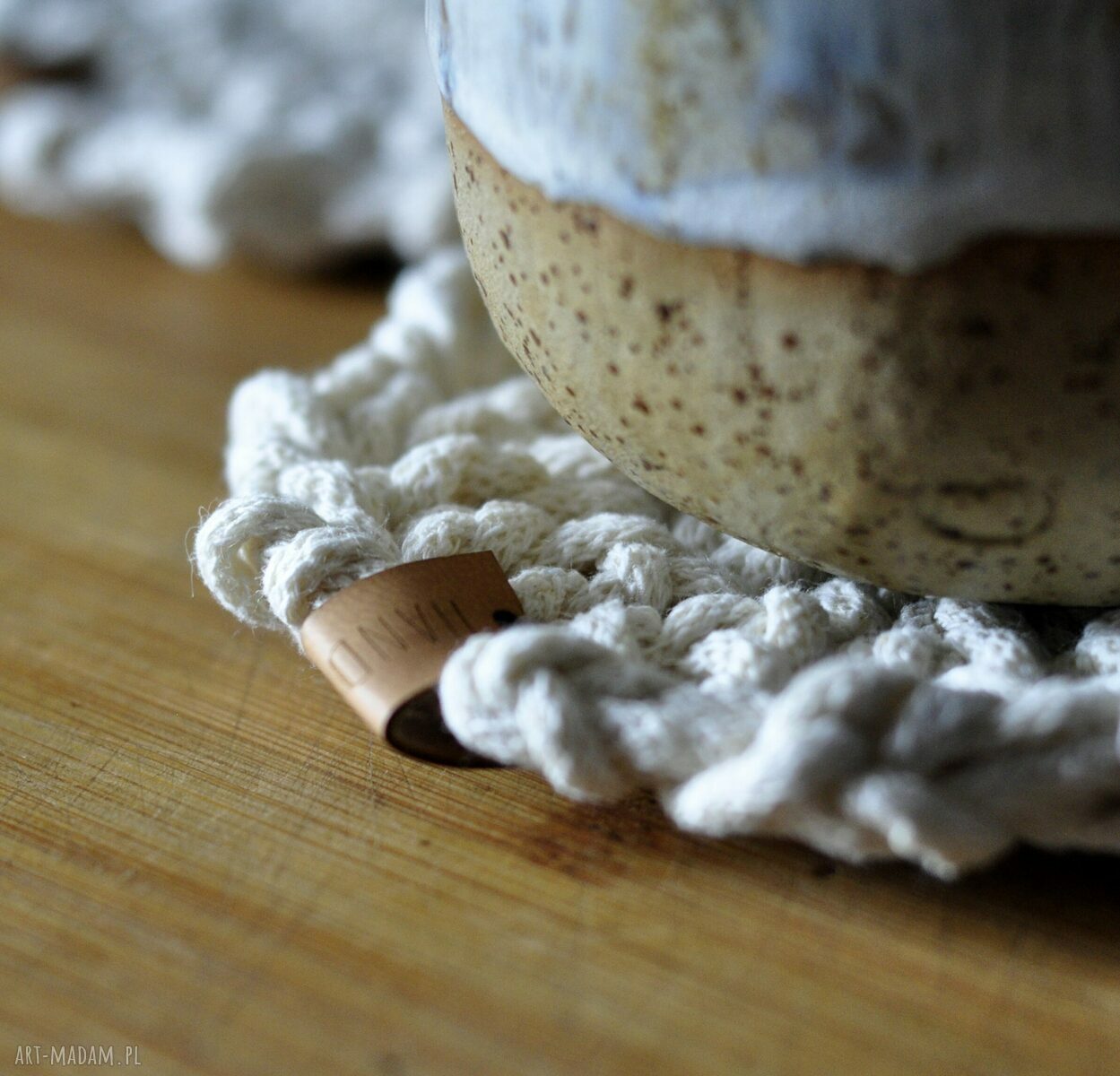 podkładki: komplet podkłaek pod kubki 4 szt HandMade