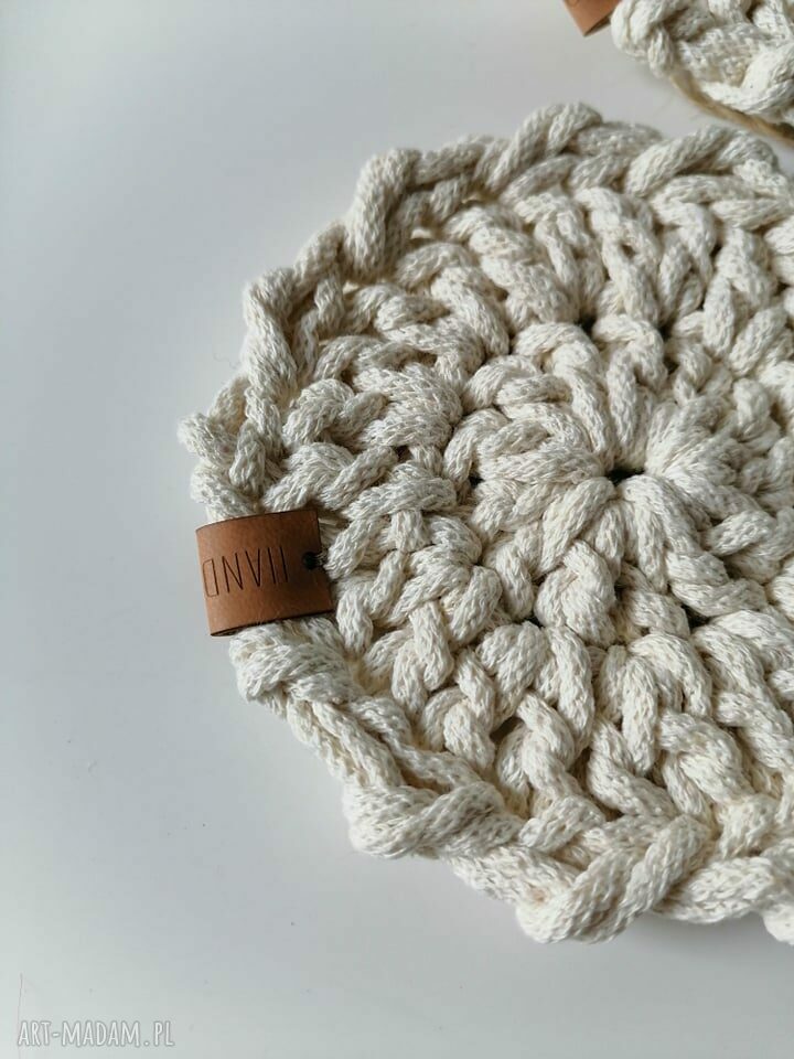 podkładki: komplet podkłaek pod kubki 4 szt HandMade