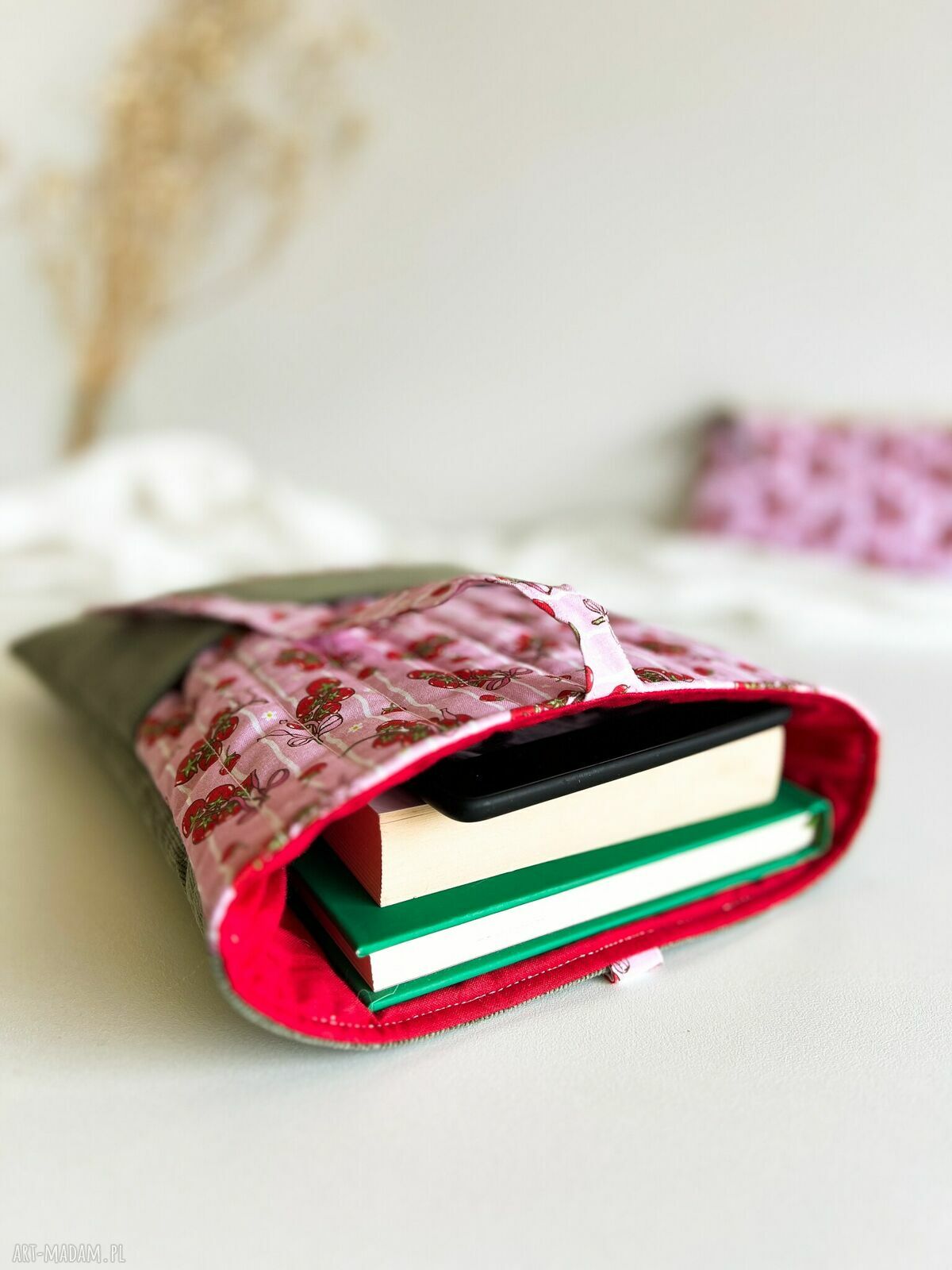 Komplet pomidorowy do szkoły: etui na książkę i piórnik