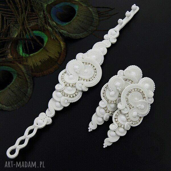 Komplet ślubny soutache denire white oryginalny ślub sutasz zamÓw