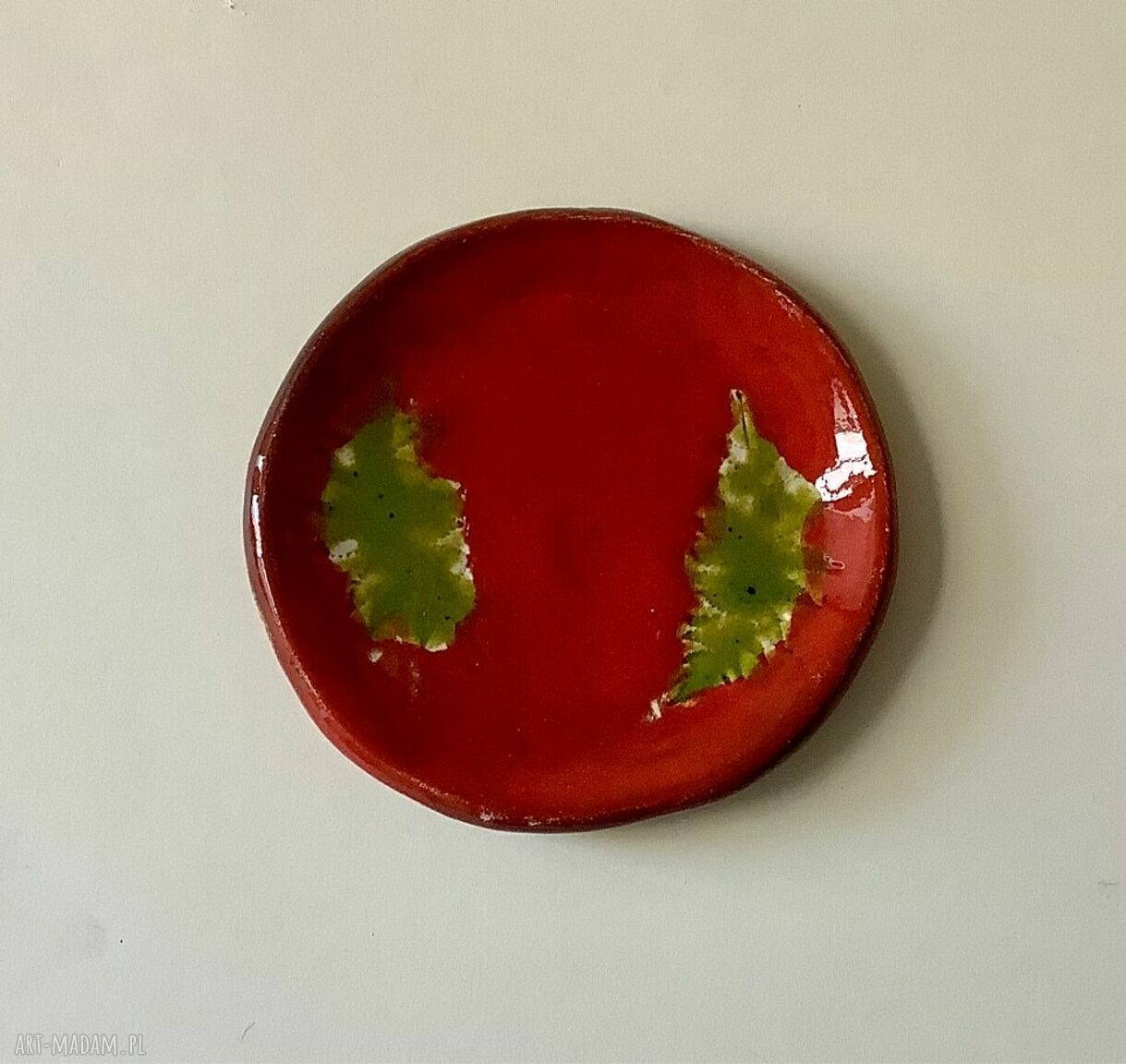 Komplet spodeczków ceramicznych Palo Santo z roślinnymi wzorami