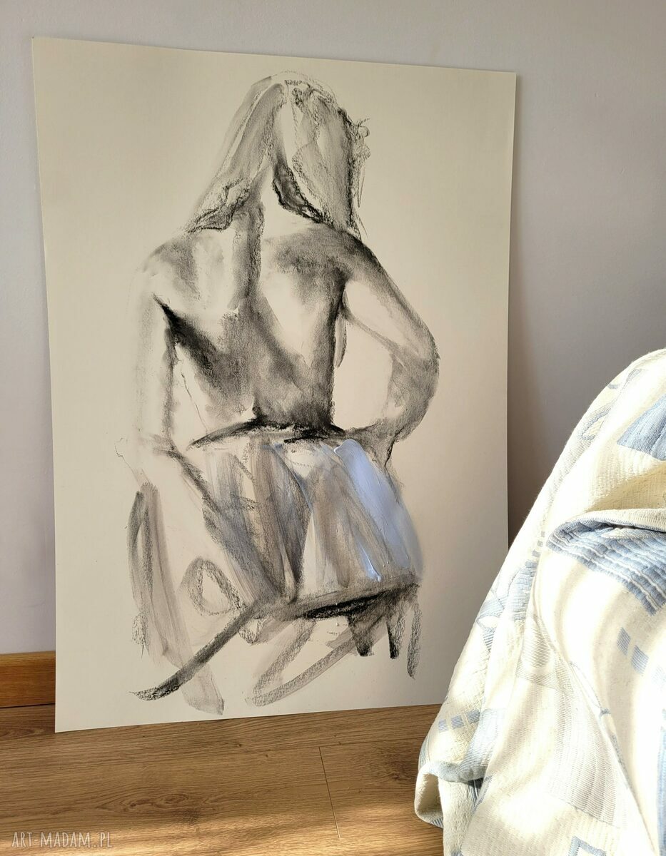 Komplet szkiców kobiecych 100x70cm - zmysłowa grafika dla kobiecego wnętrza