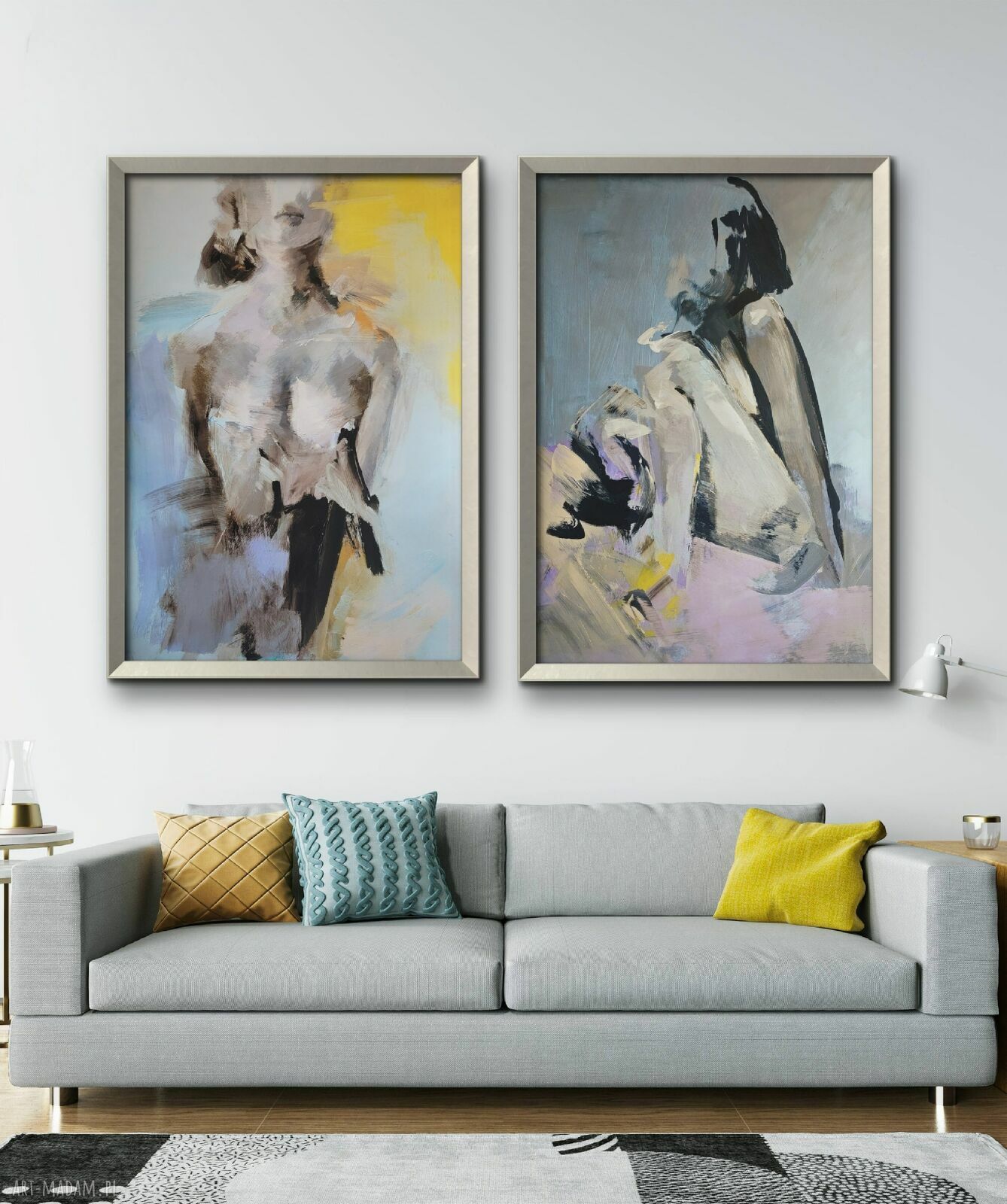 Komplet w Pastelach - plakaty 50x70 cm do sypialni 2 szt.