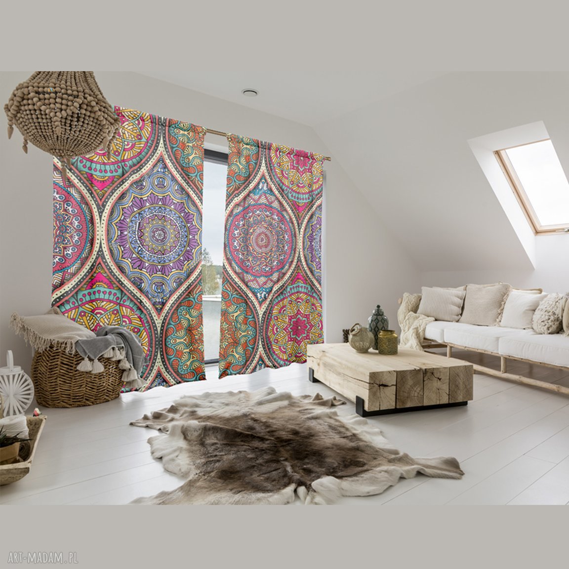 Komplet zasłon Marroccan Arabesque - marokańska arabeska i boho klimat