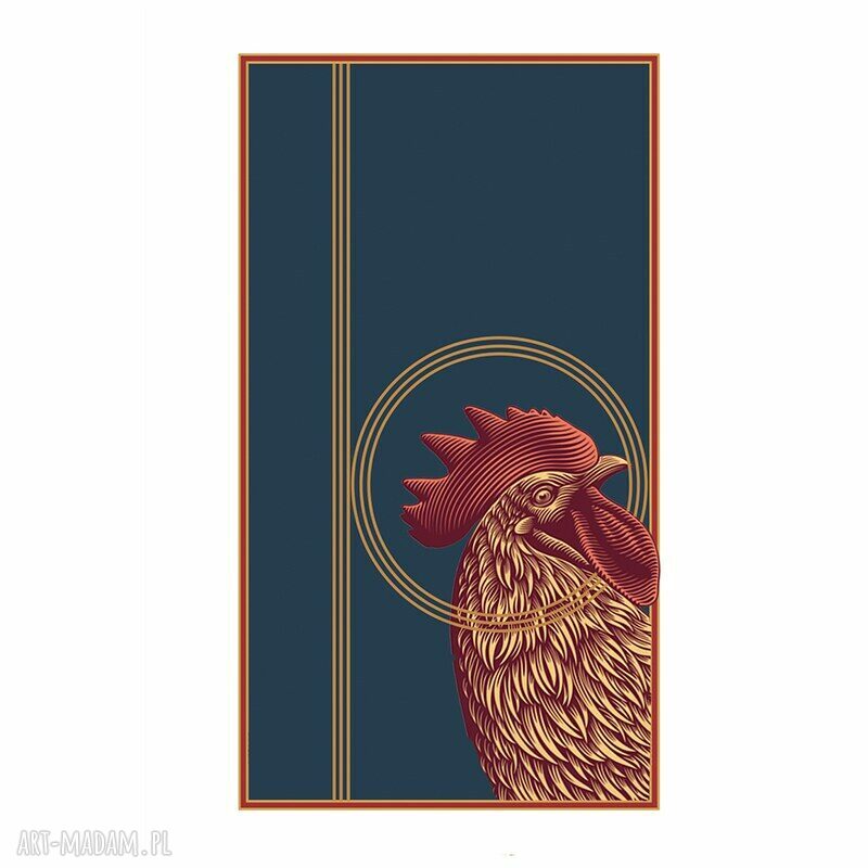 Komplet zasłon Red Rooster - ręcznie szyte zasłony zaciemniające do sypialni