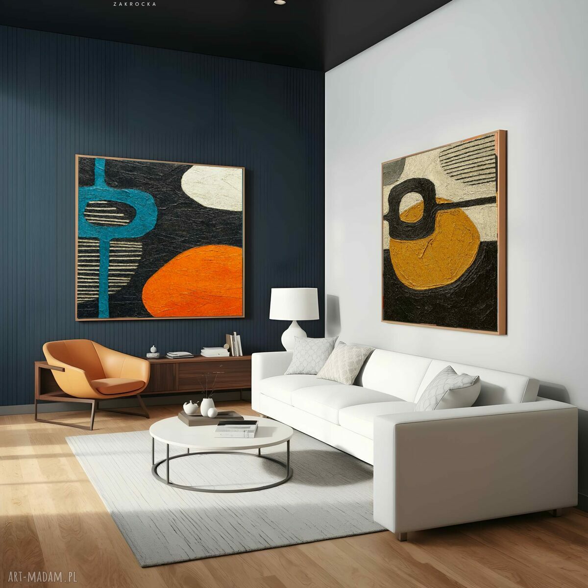 Dyptyk 2 sztuki 80x160 cm - obrazy strukturalne na płótnie