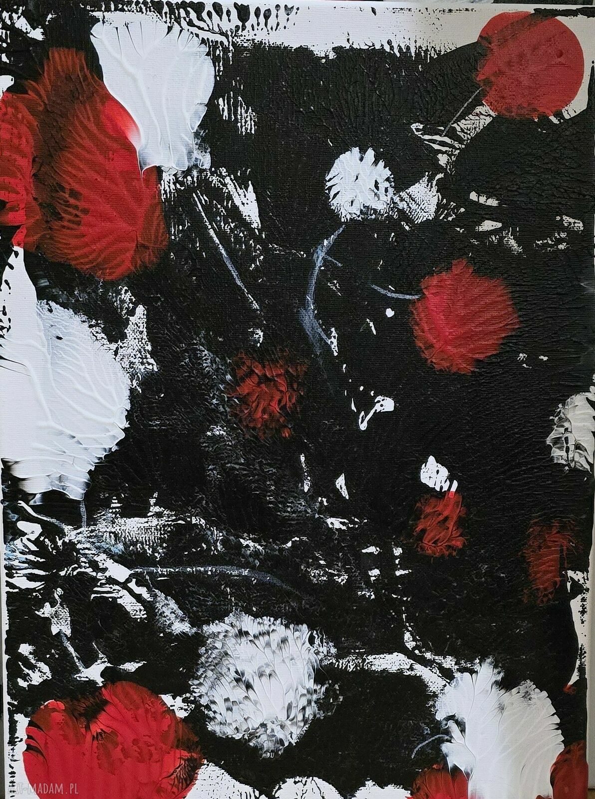 Kompozycja czereśnie abstrakcyjnie na płótnie 30x40x1 cm