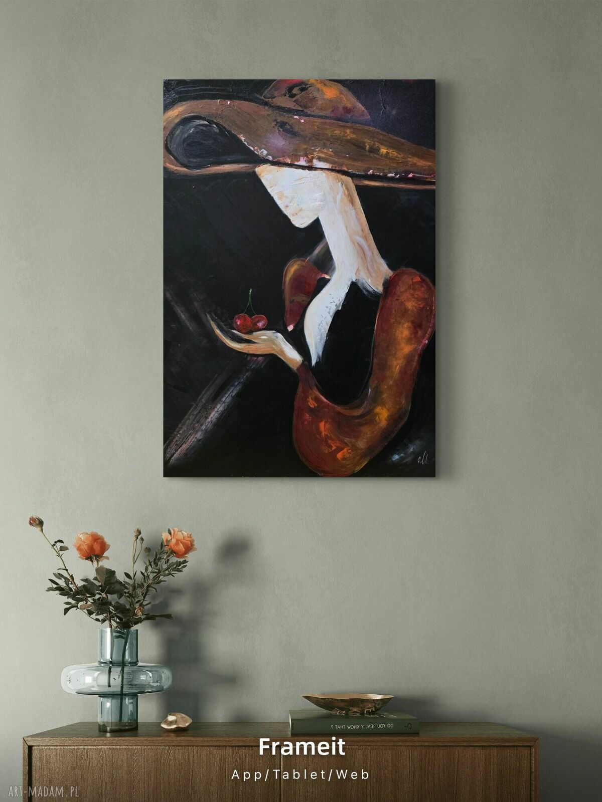 Kompozycja dam - zestaw 2 obrazów akrylowych na płótnie 70x50x1 cm