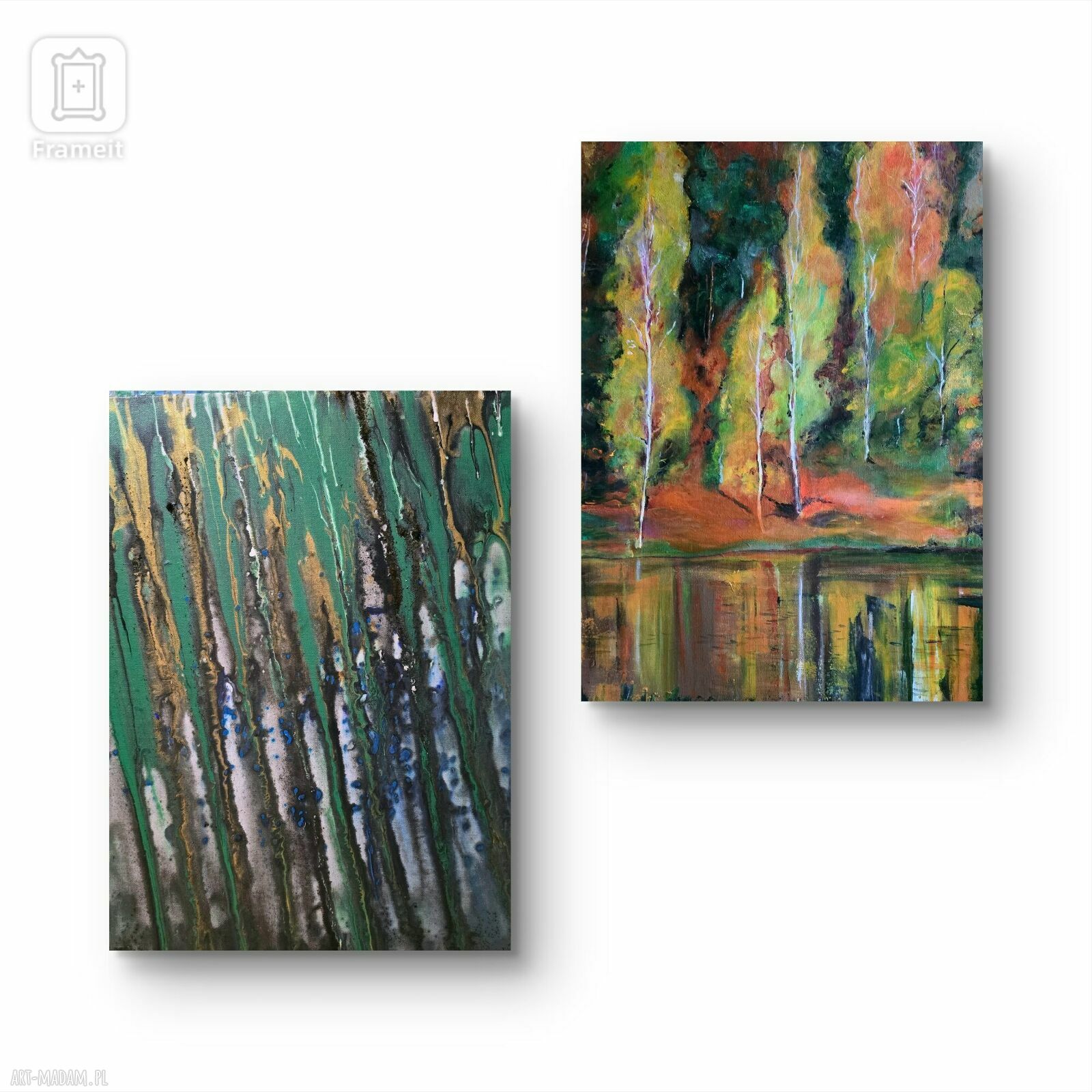 Kompozycja jesienna - obraz akrylowy 50x40 na płótnie