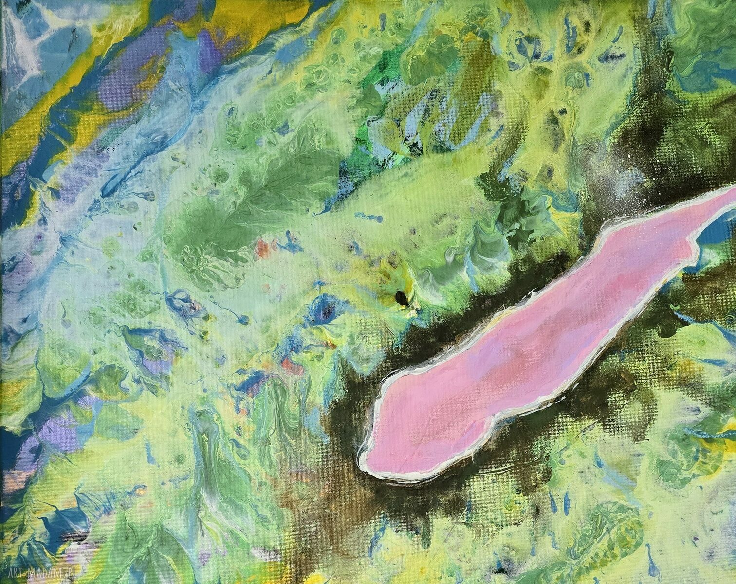 Kompozycja akrylowa na płótnie Hillier-Whitsunday i bukowe zauroczenie 50x40x2 cm