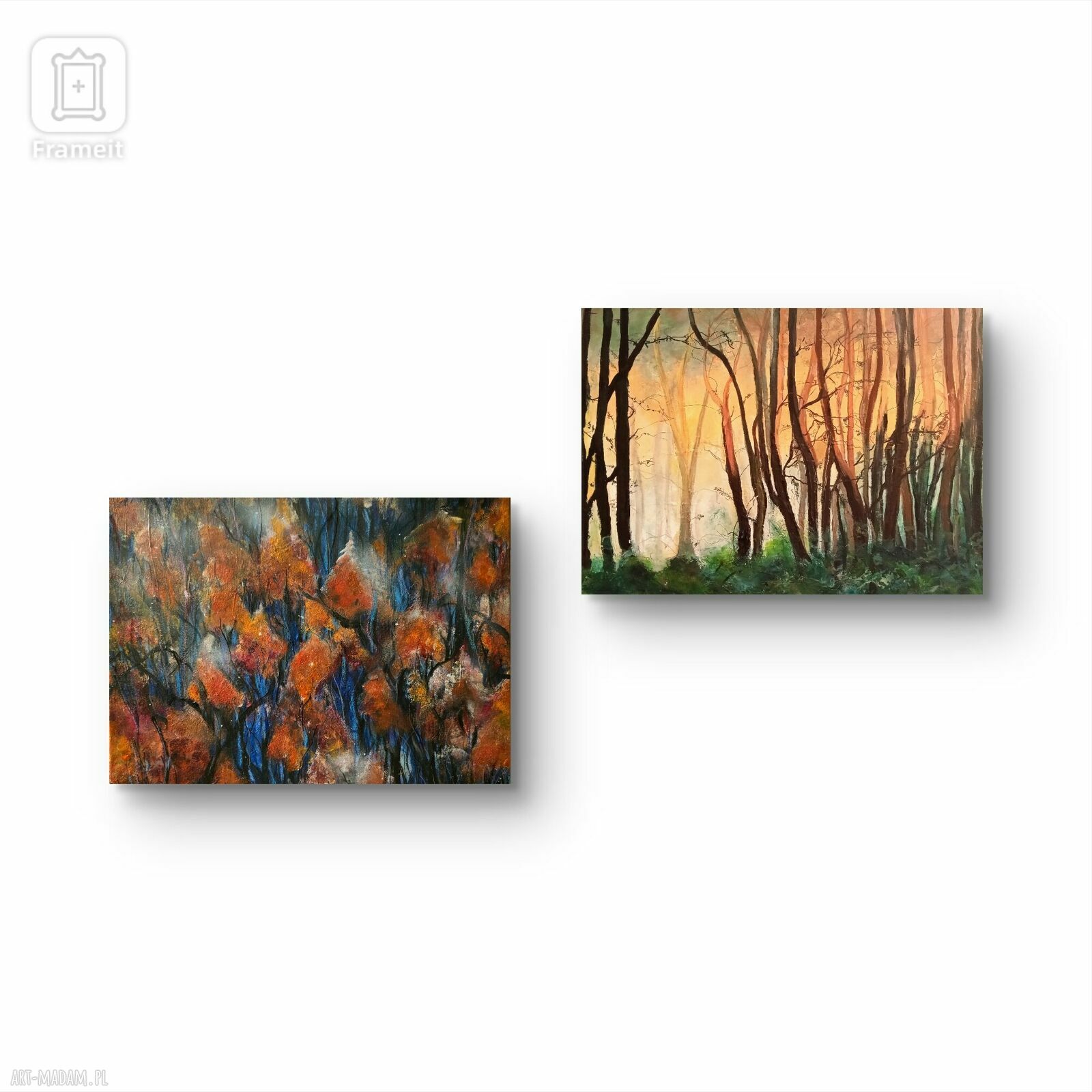 Kompozycja 2 obrazów: Polskie lasy na płótnie 40x50 cm (zestaw 2 sztuki)