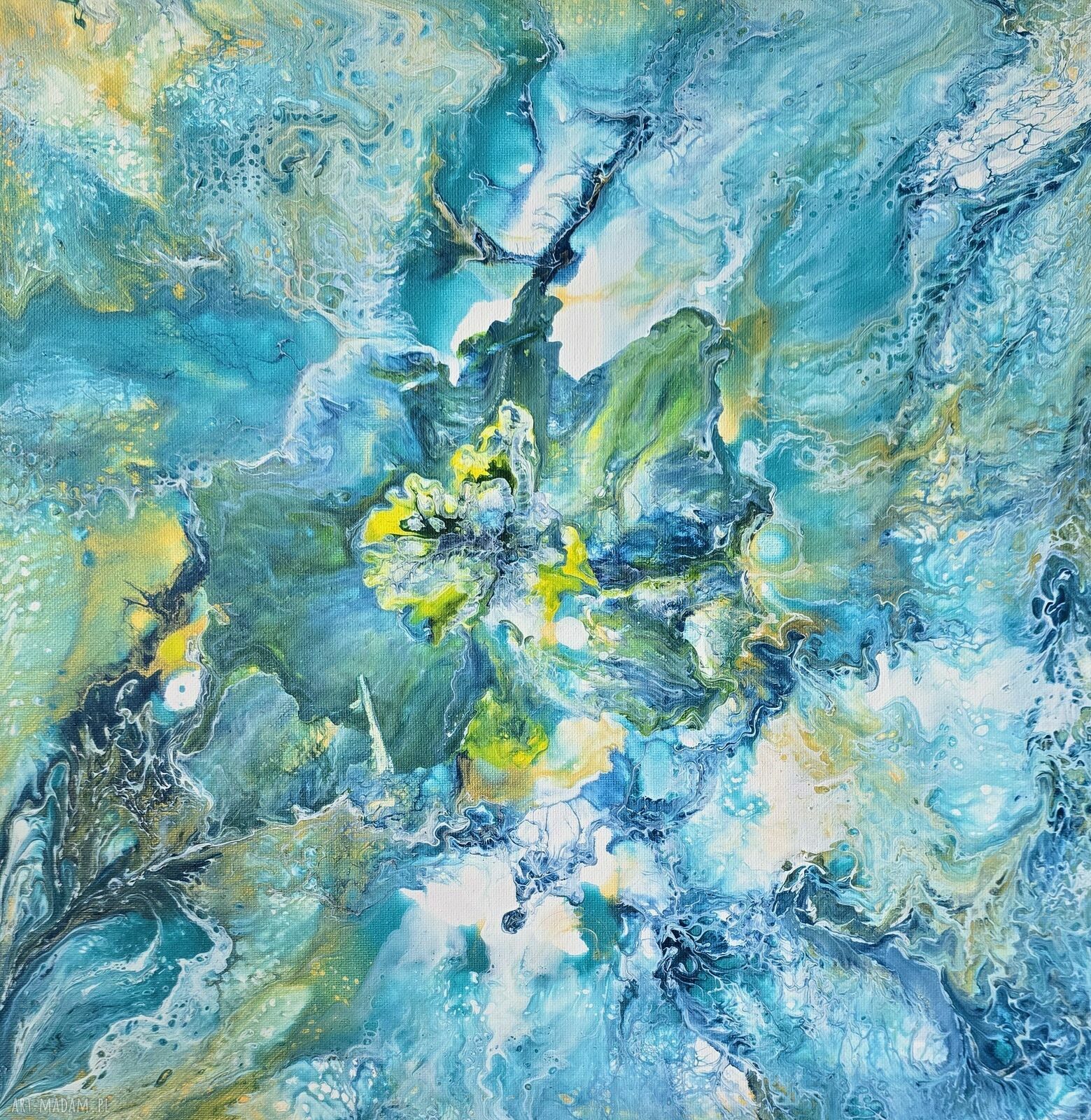 Kompozycja Wiosenna 3 - akryl na płótnie 40x40 cm (zestaw 3 obrazów)