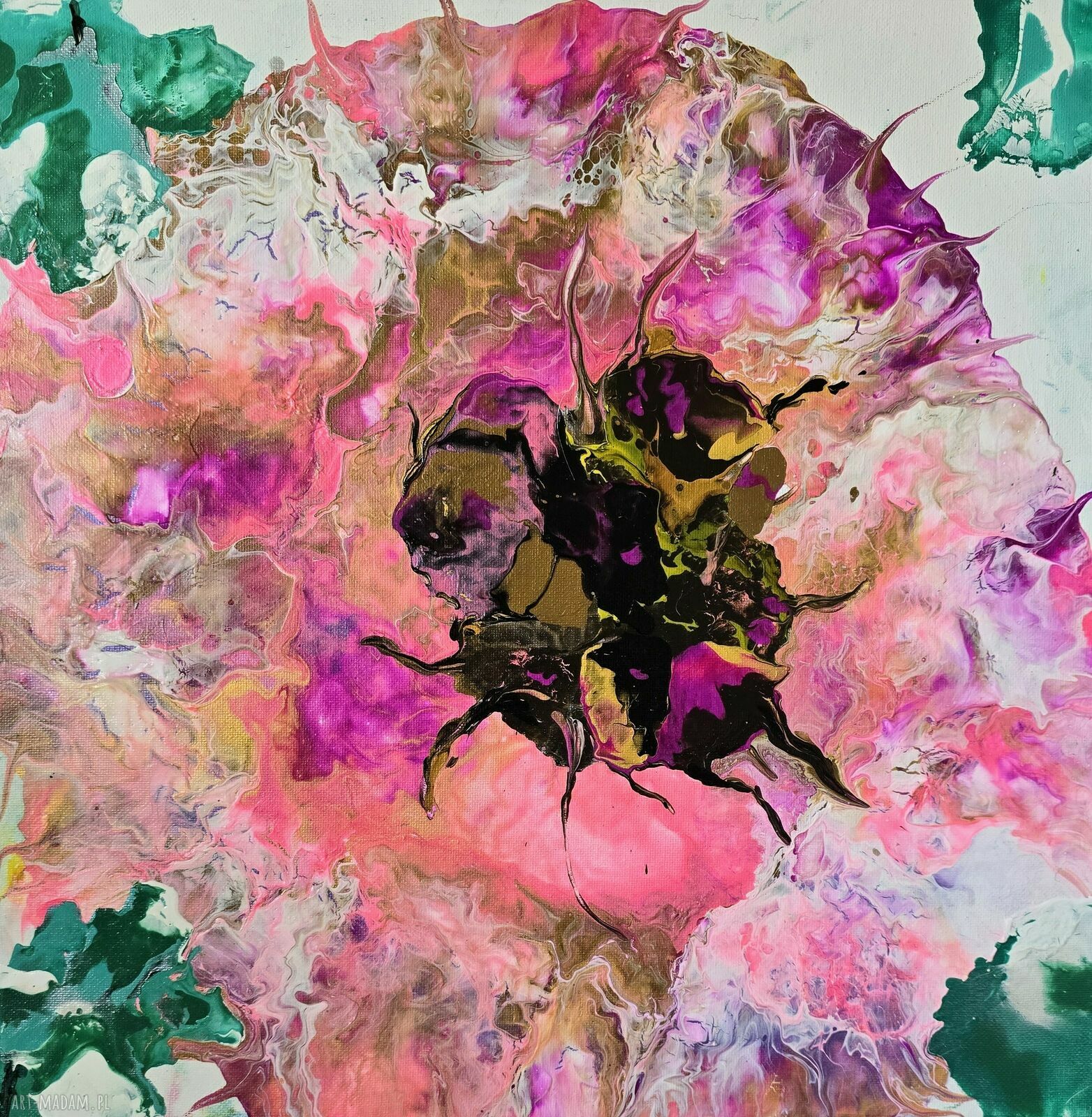 Kompozycja Wiosenna 3 - akryl na płótnie 40x40 cm (zestaw 3 obrazów)