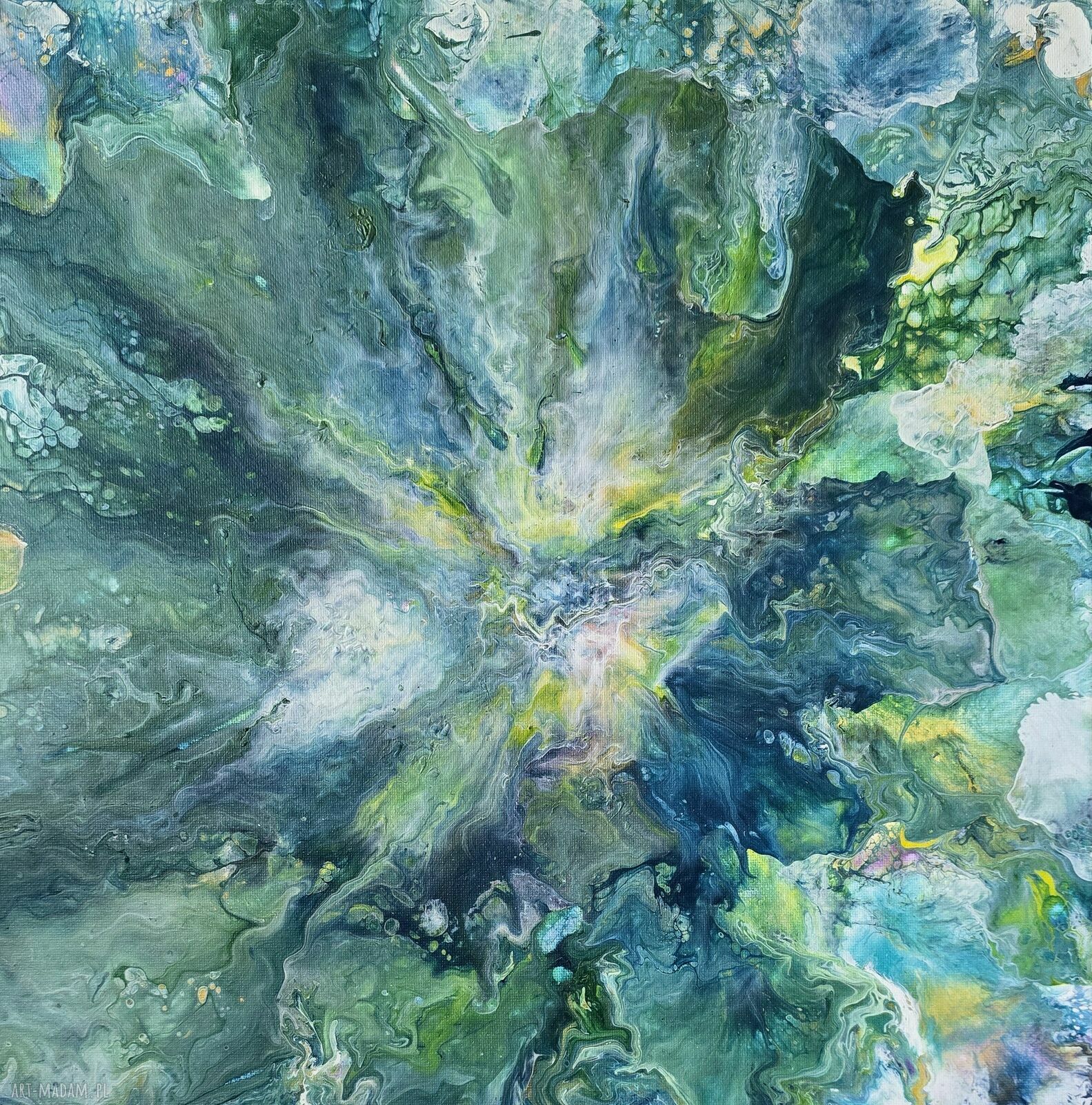 Kompozycja Wiosenna 3 - akryl na płótnie 40x40 cm (zestaw 3 obrazów)