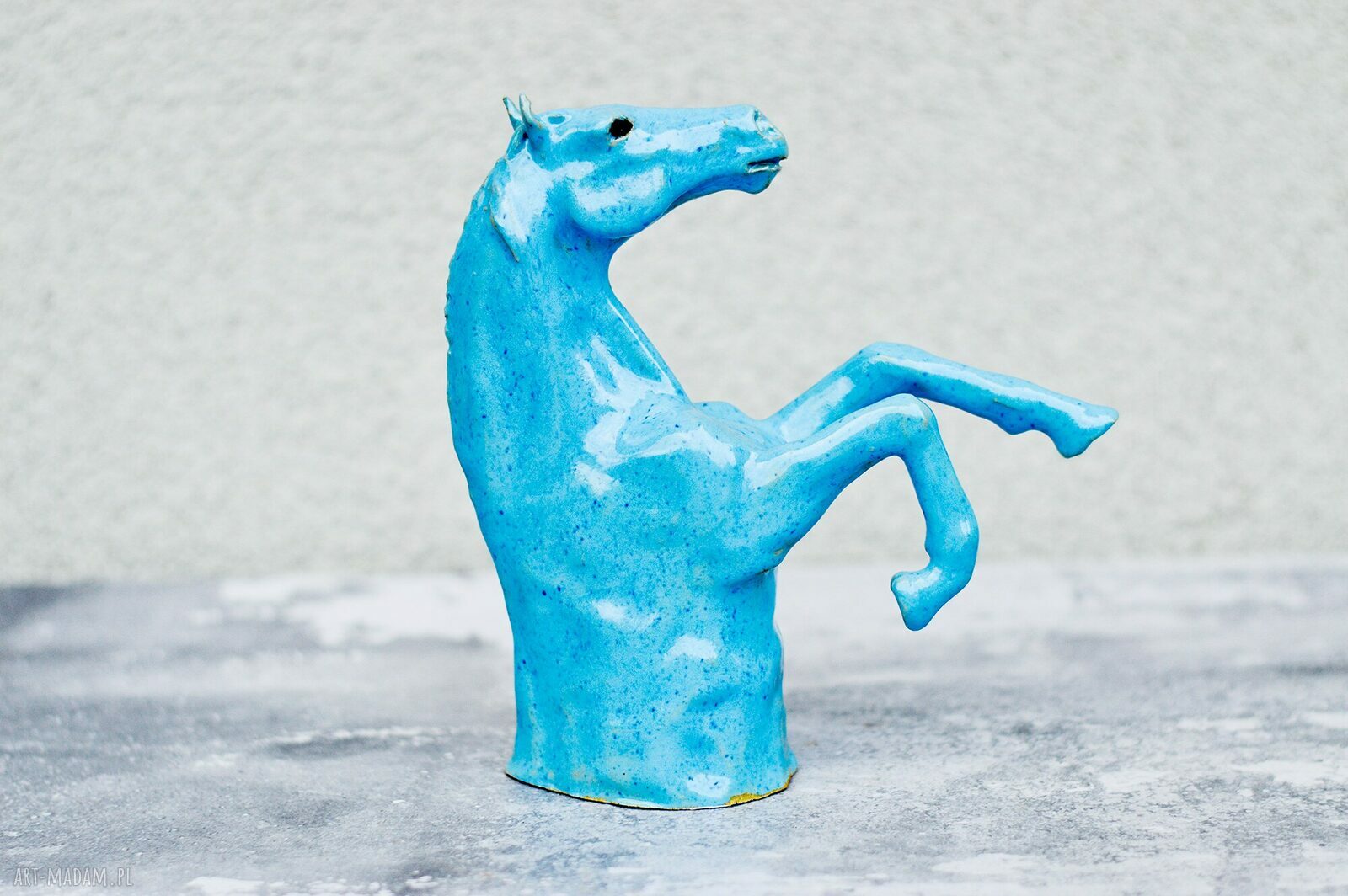 Koń Aleksander II - rzeźba kamionkowa handmade