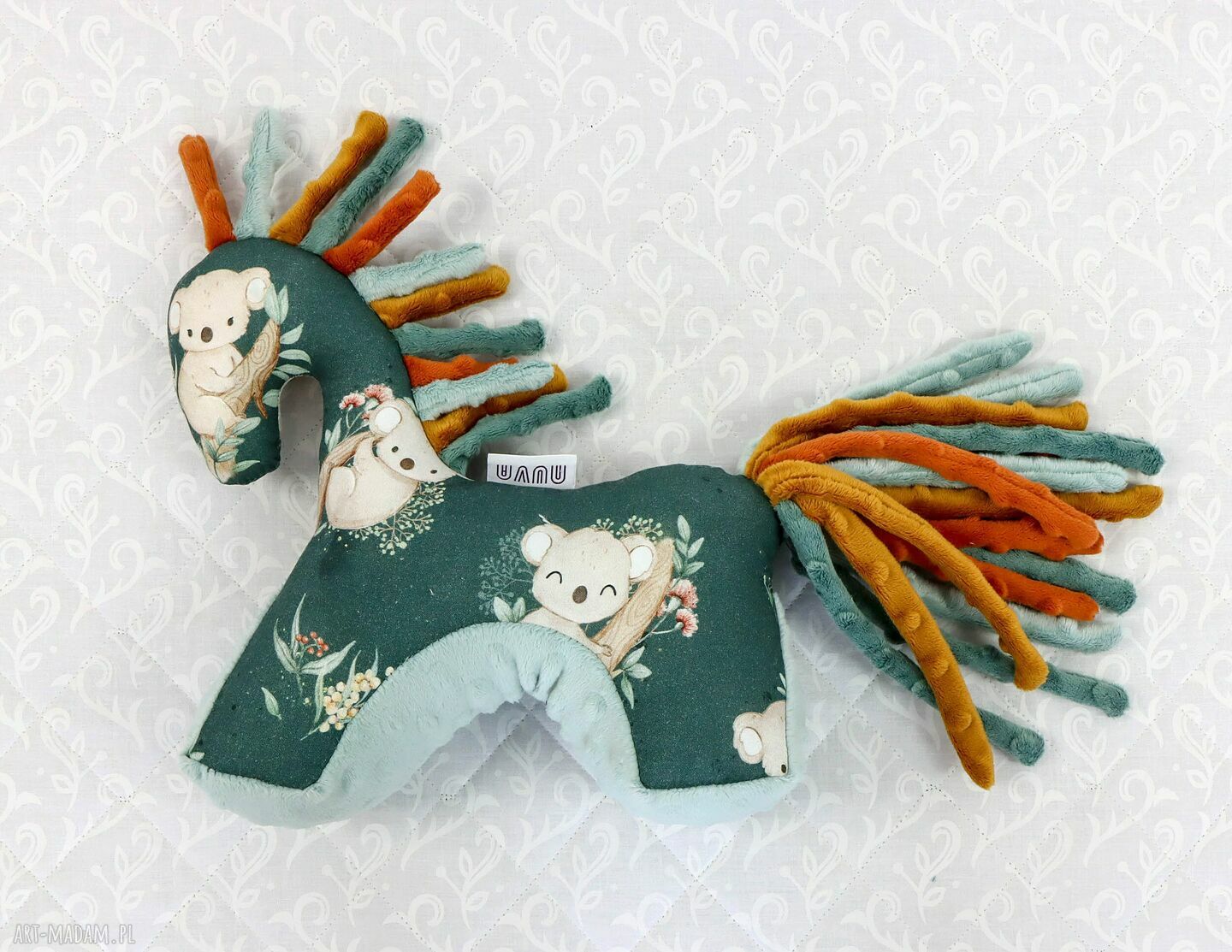Koń Koala Zieleń - przytulanka sensoryczna (30 cm)